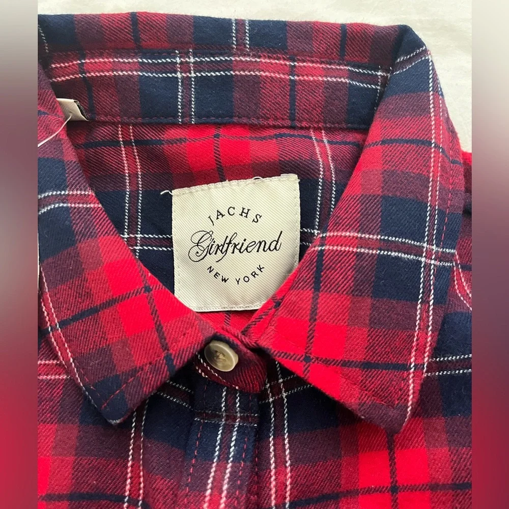 Red and Blue Plaid Flannel - Picture 4 of 5